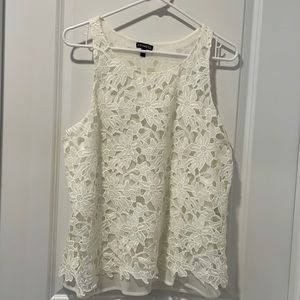 White floral lace top